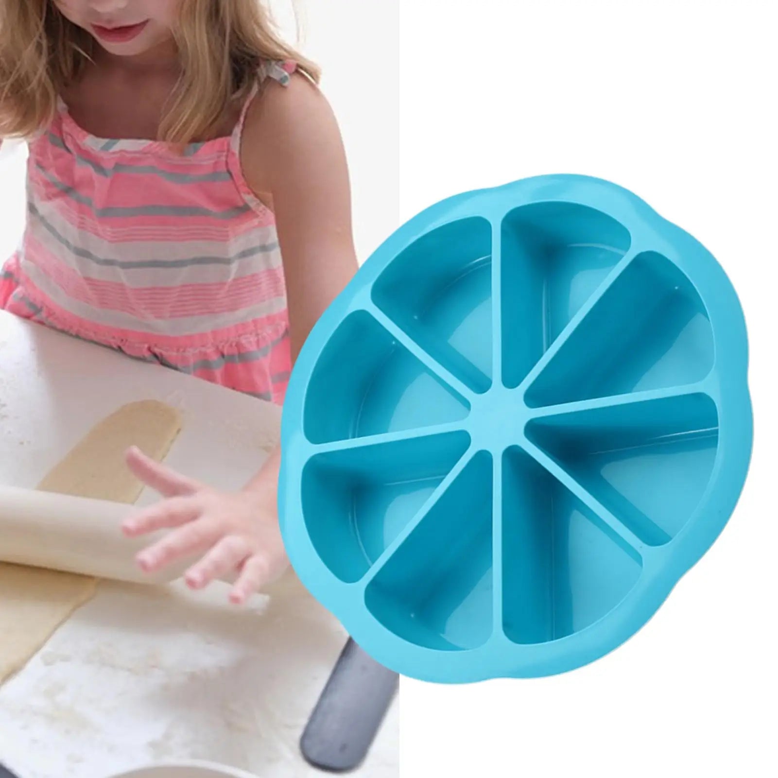 Silicone Cake Pans for Baking Non-Stick Mould for Cake Making Cornbread Making Mould 8-Cavity Triangle Scone Baking Pan Zpaxo