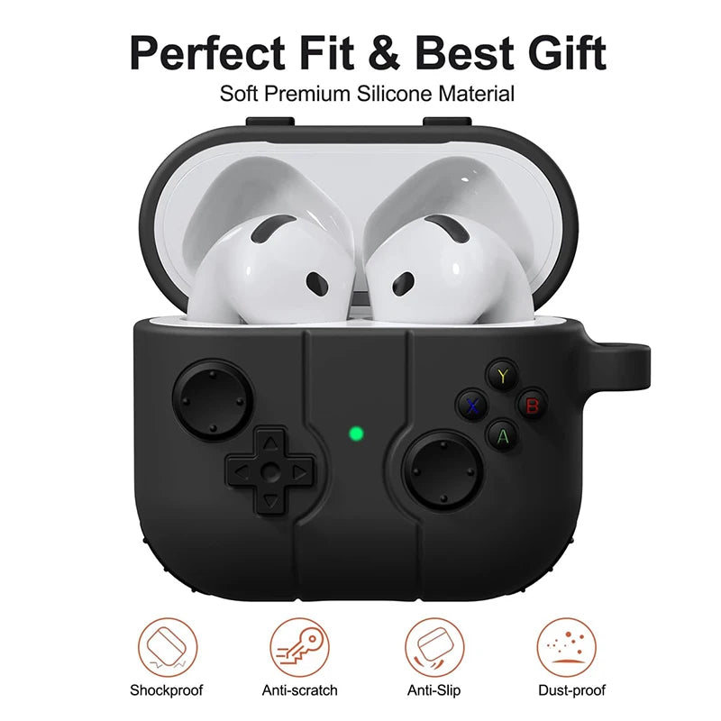 Cartoon Game Case For AirPods Pro 2 Cover Shockproof Protective Anti-fall Waterproof Case with Hook Accessories For Air Pods 3 4 Zpaxo
