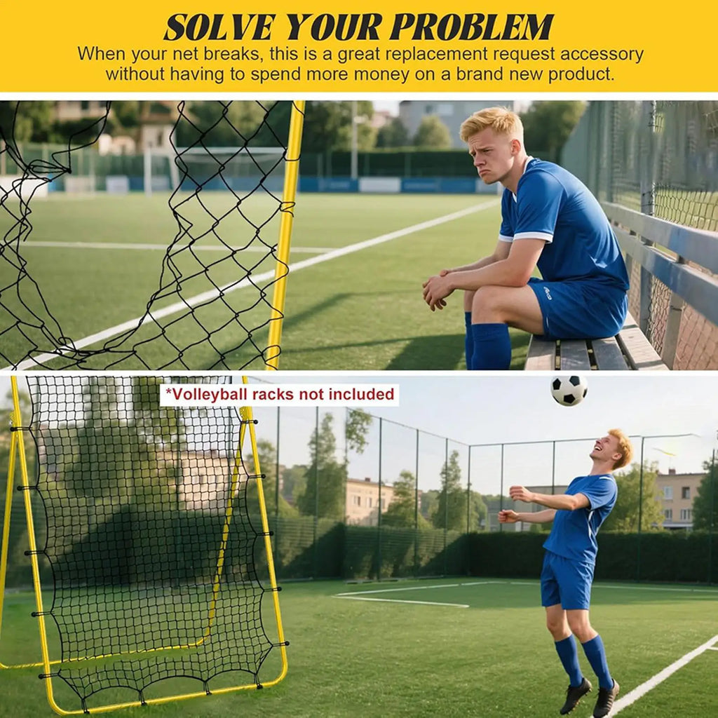 Volleyball Rebounder Net Mesh Adjustable Catcher Fit 74Ft Frame 28