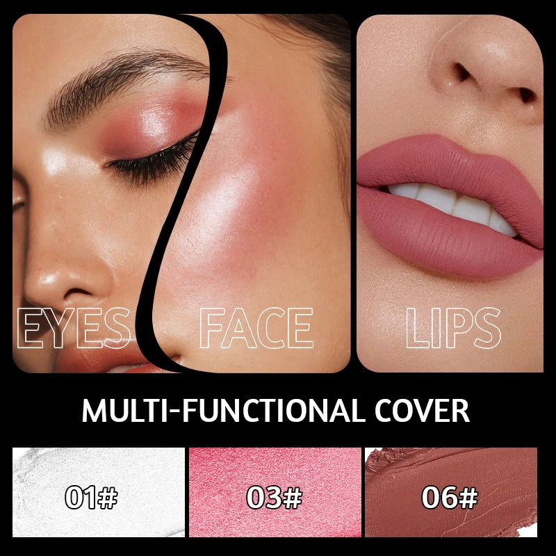 1 Blush Contour Highlighter Stick Multi-use Makeup Cheeks Eyes Lips Zpaxo