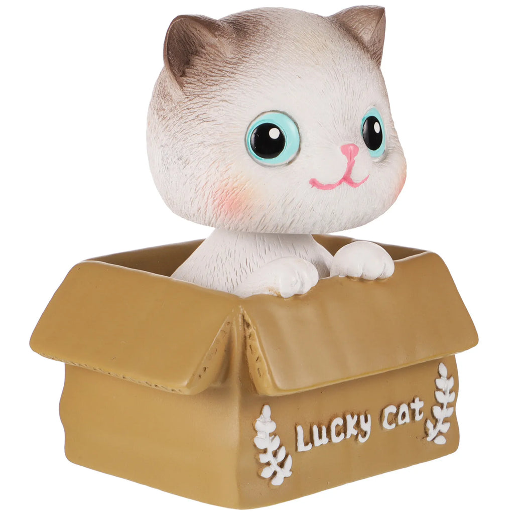 Adorable Mini Cat Statue Resin Hand Polished Desktop Decoration Shelf