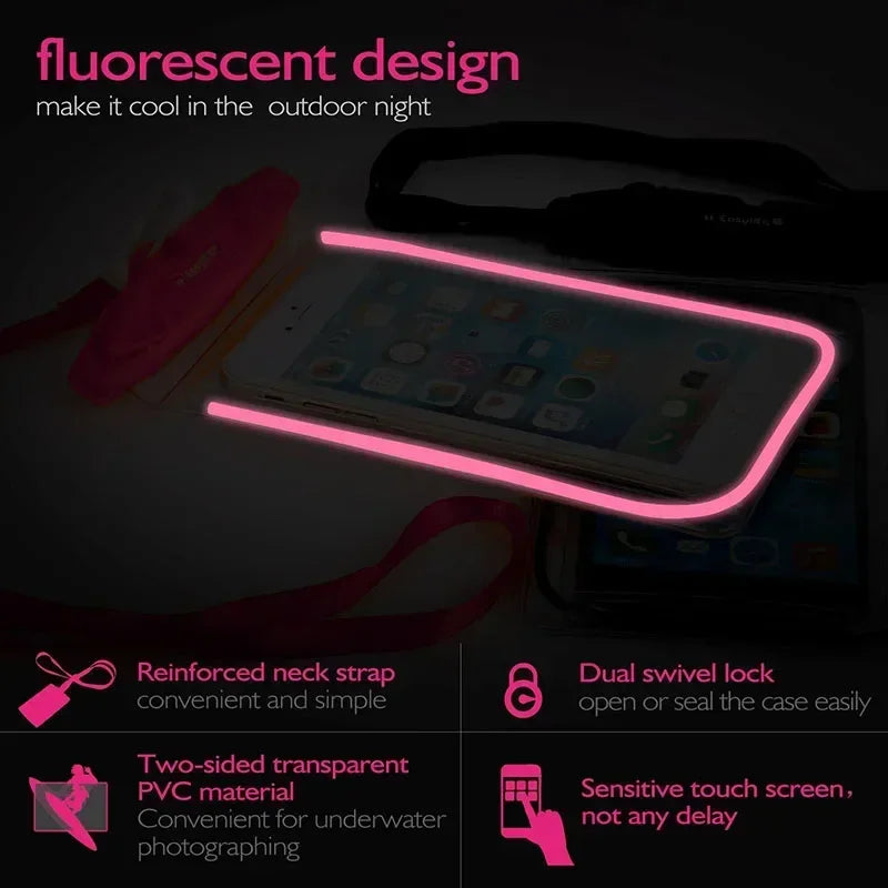Waterproof Phone Pouch Drift Diving Swimming Bag Underwater Dry Case