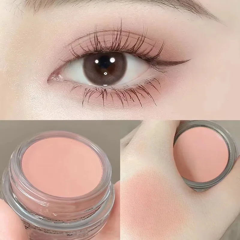 Matte Nude Pink Eyeshadow Blusher Cream Waterproof Long Lasting Silky Zpaxo 01