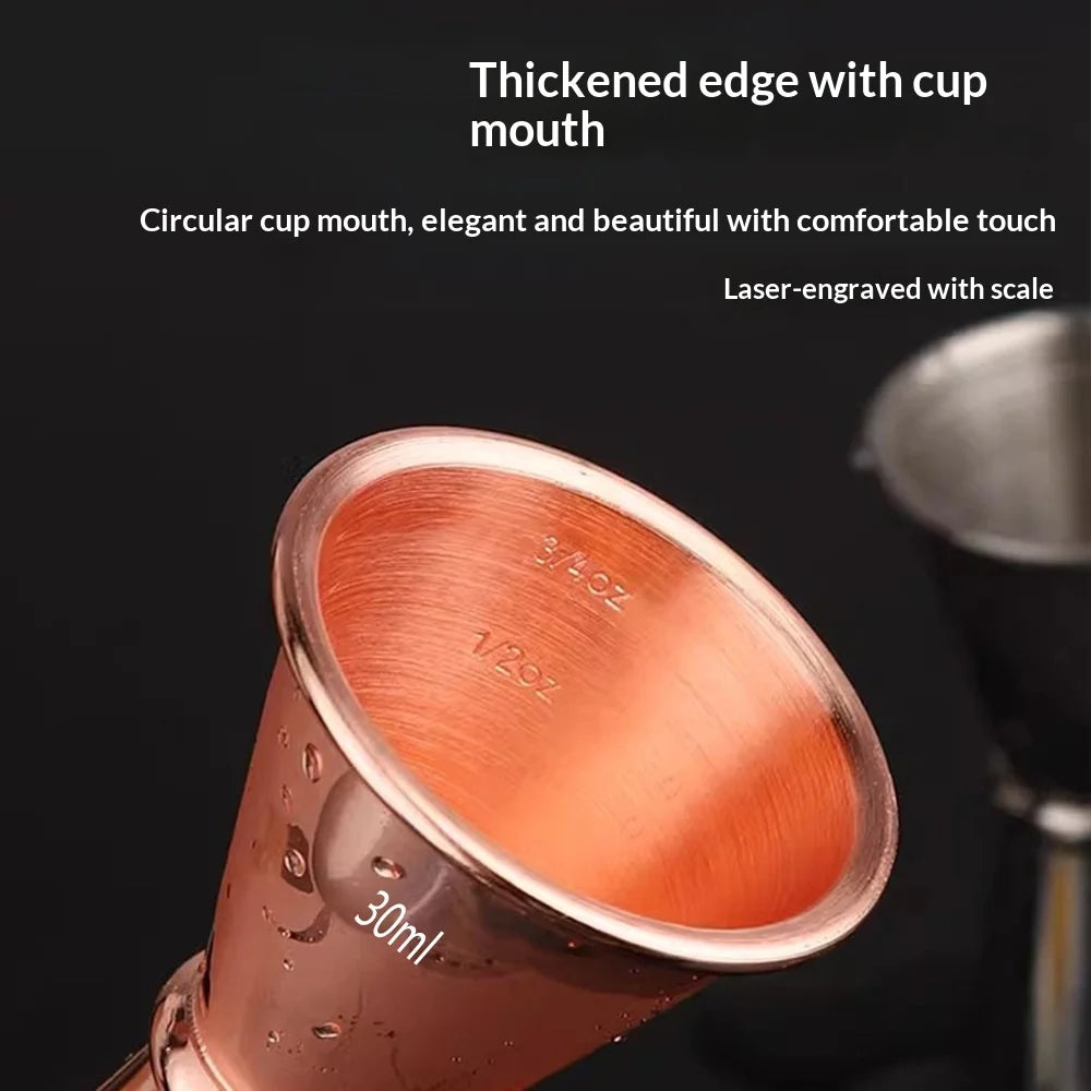 304 Stainless Steel Double Jigger – Bar Cocktail Measuring Cup Cocktail Jigger Zpaxo
