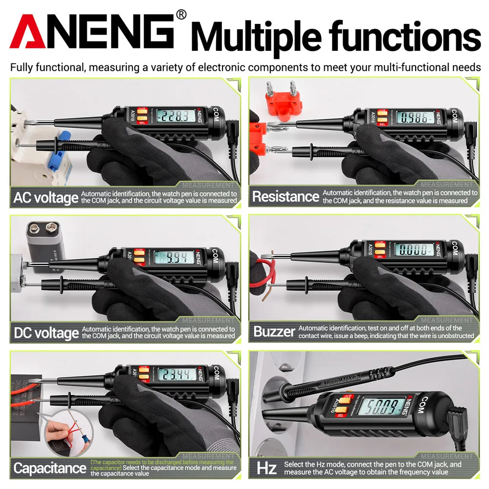 ANENG A3010 Pen-type Multimeter Meter Auto Range Tester LCD