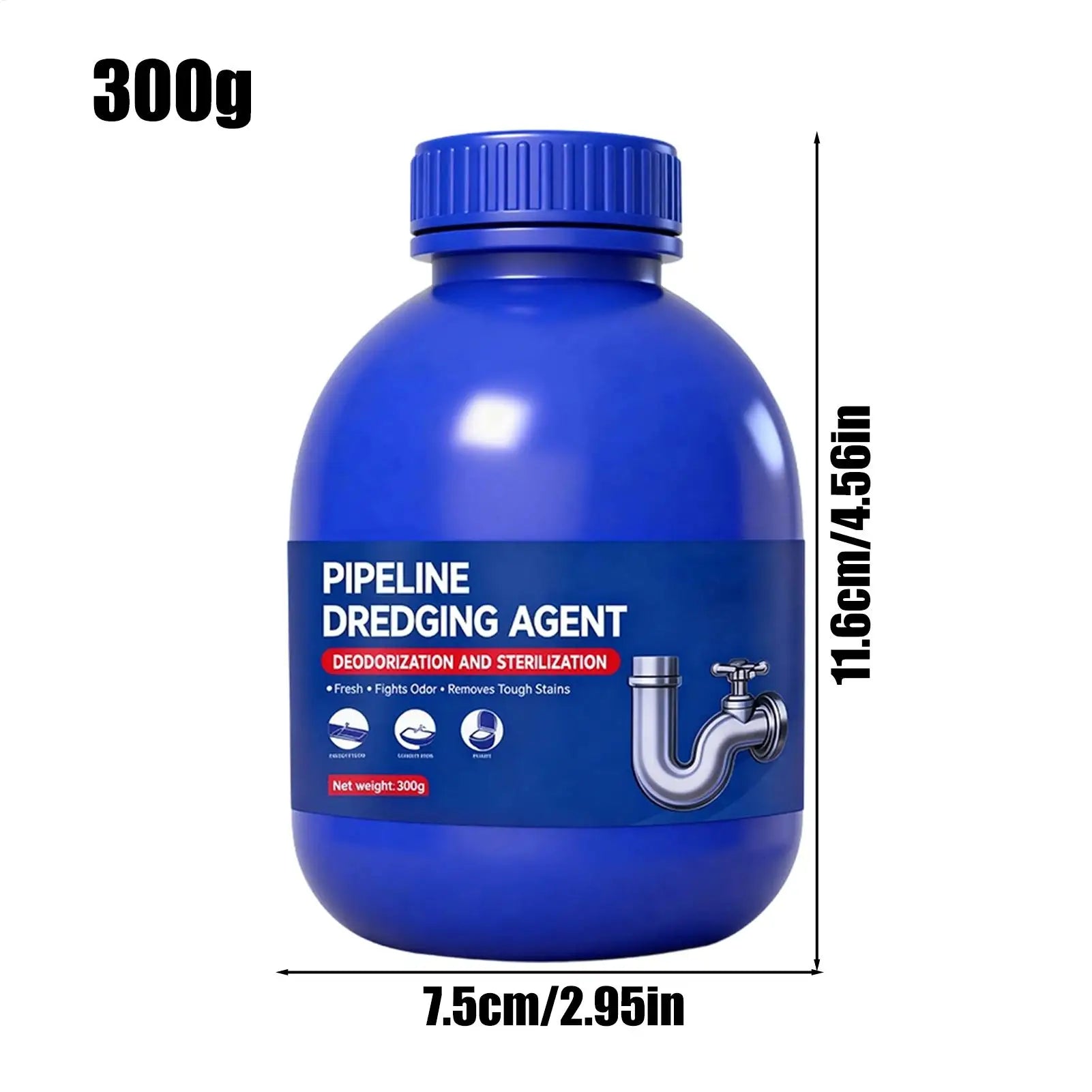 Drain Cleaner Powder Fast Acting Unclog Opener Sink Shower Bathtub