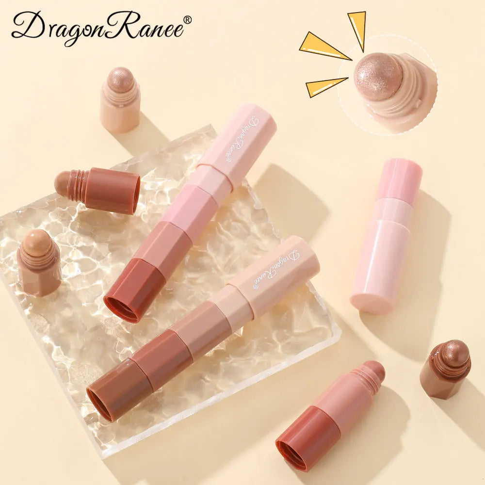 4-Color Mini Eye Shadow Stick Glitter Waterproof Sequin Eye Shadow Matte Pearlescent Sequin Multi-Layer Pigment High Pearlescent Shimmer Non-Smudge Makeup Super Glitter Multi-Color Eye Shadow Music Festival Zpaxo