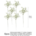 6Pcs Artificial Plants Rosemary Ferns Fake Green Plants Shrubs Home Table Office Room Desktop Decoration Zpaxo 6Pcs