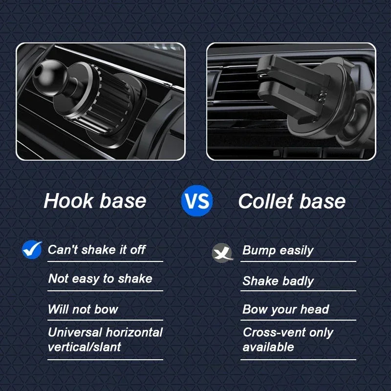 360-Degree Rotation Smart Phone Holder Car Mount Air Vent Hook Iphone
