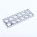 2025 New Italian Dumpling Mold 12 Hole Dumpling Mold Aluminum Alloy Dumpling Grinding Tool Kitchen Small Tool Zpaxo 12 holes (silver)