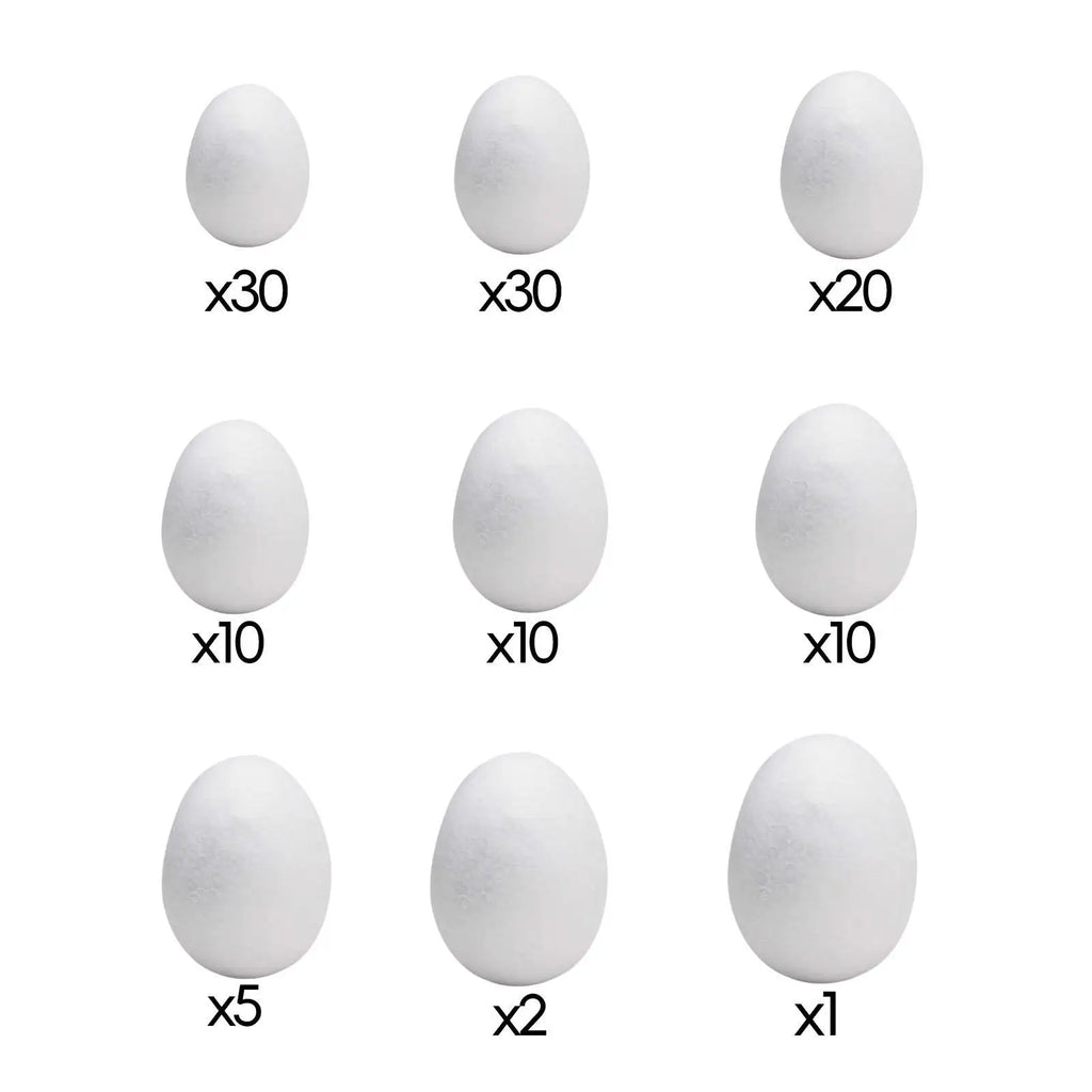 White Foam Eggs for Easter Crafts, DIY & School Projects Foam Craft Eggs Zpaxo