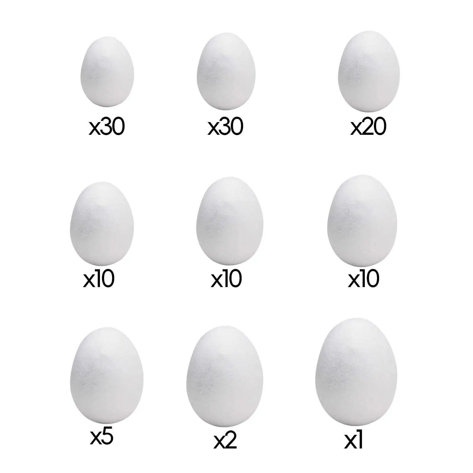White Foam Eggs for Easter Crafts, DIY & School Projects Foam Craft Eggs Zpaxo