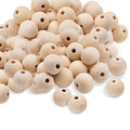 200-Pack 20mm Natural Round Wooden Beads – DIY Craft Beads