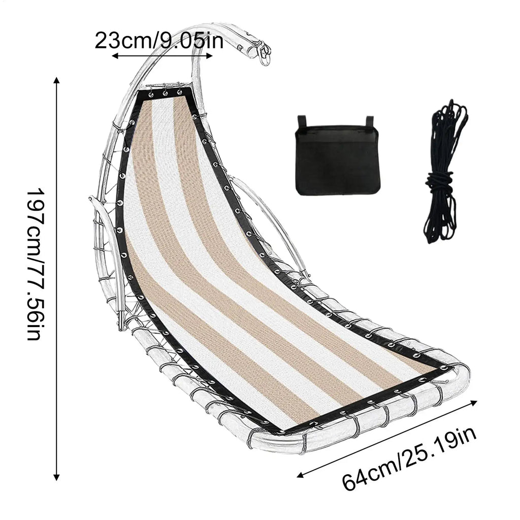 Patio Chair Replacement Fabric Wear-Resistant Easy To Install Lounge Chair Seat Cloth Replacement For Outdoor Yard Camping Zpaxo