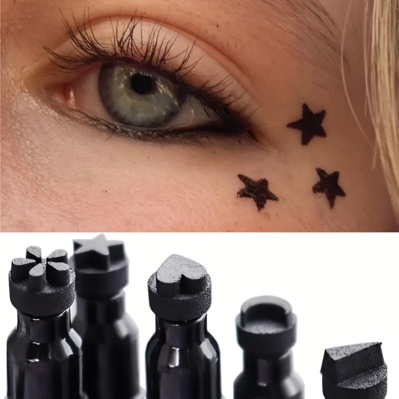 1 Black Eyeliner Stamp Waterproof Sweat-proof Dual-ended Liquid Quick