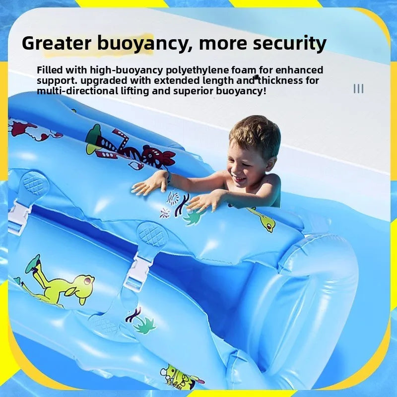 Infant Kids Inflatable Swimsuit Arm Rings Thickened Buoyancy Aid Vest