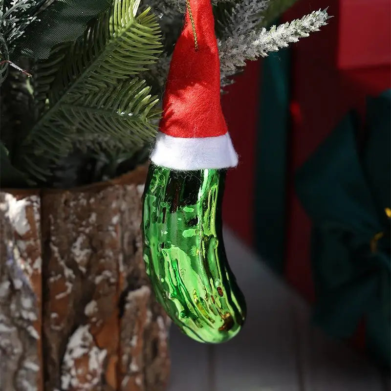 Christmas Glass Pickle Ornament – Festive Tree Hanging Pendant