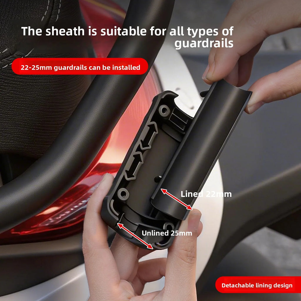Motorcycle Crash Bar Guard with Reflective Strip | ABS Protector Crash Bar Guard Zpaxo