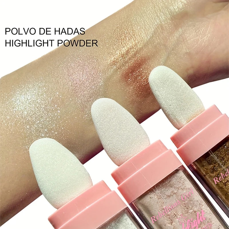 3 Colors Glitter Fairy Highlight Pat Powder Bride Wedding Body Shiny Zpaxo