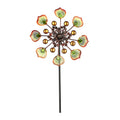 Peacock Tail Wrought Iron Windmill Garden Ground-mounted Outdoor