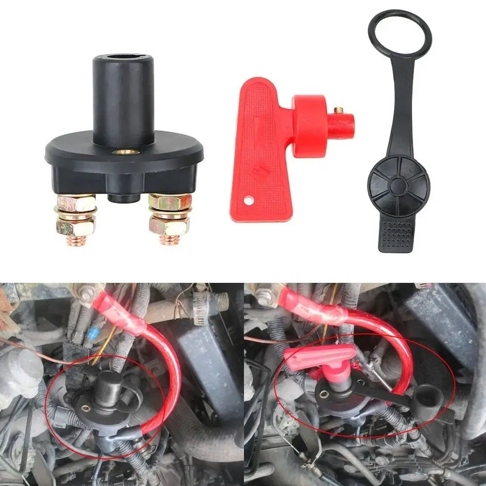 Quick Cut-off Battery Disconnect Switch Anti-leakage Switch Protector Isolator Power Cut Off Switch Durable Corrosion Resistant Zpaxo