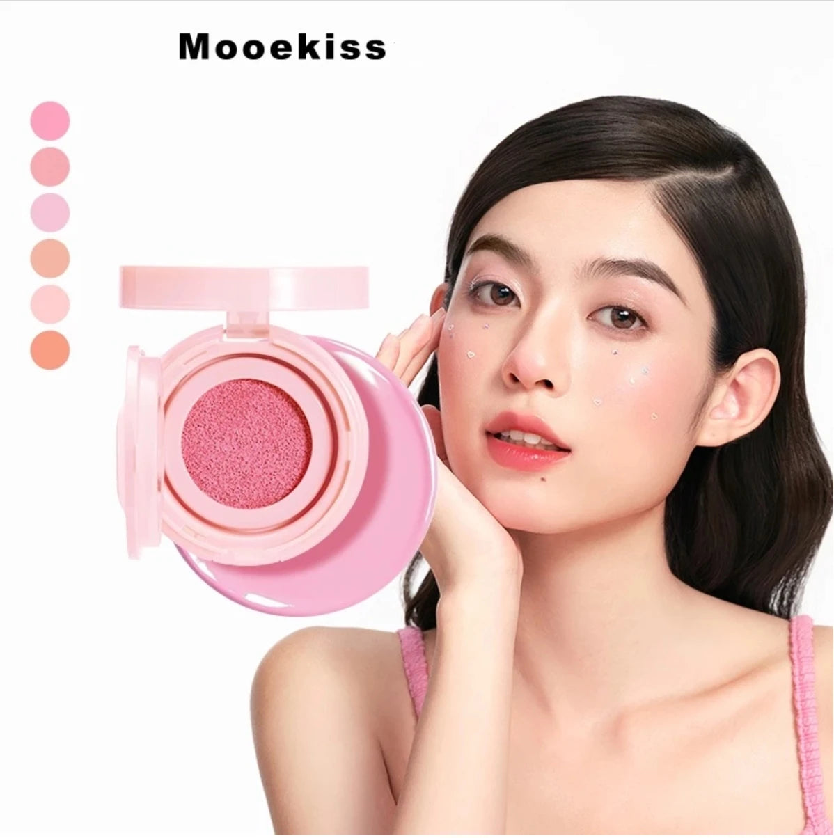 Mooekiss Cushion Blush Matte Finish Natural Nude Shades Moisturizing Yet Non-Oily Compact & Lightweight Original Makeup Cosmetic Zpaxo