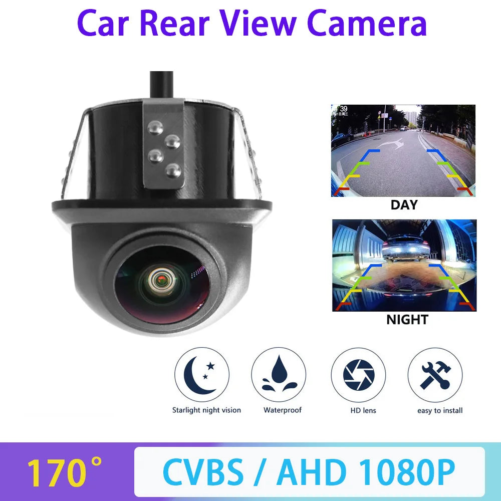 Car Rear View Camera AHD 1080P CVBS 720P Side Front Reversing Backup