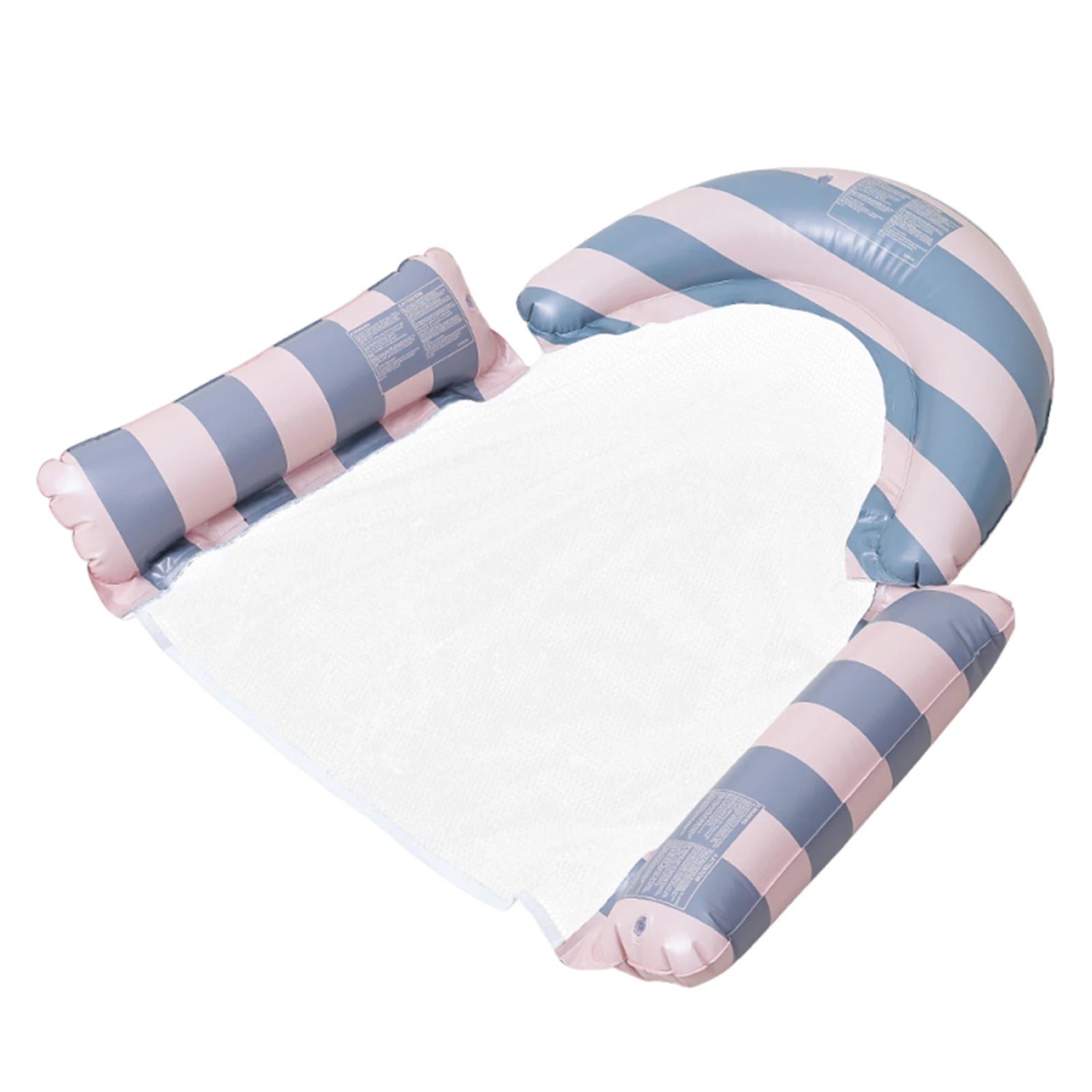 Stripe Pattern PVC Foldable Water Seat Multi-purpose Float Air Zpaxo blue pink