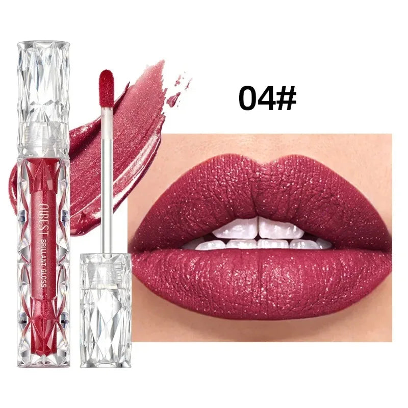Waterproof Diamond Liquid Lipstick Moisturizing Long-lasting Matte Zpaxo 04