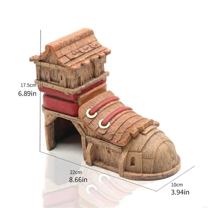 Shoe Shelter Fish Tanks Accessory Safe Hideouts Cave Resin Statue