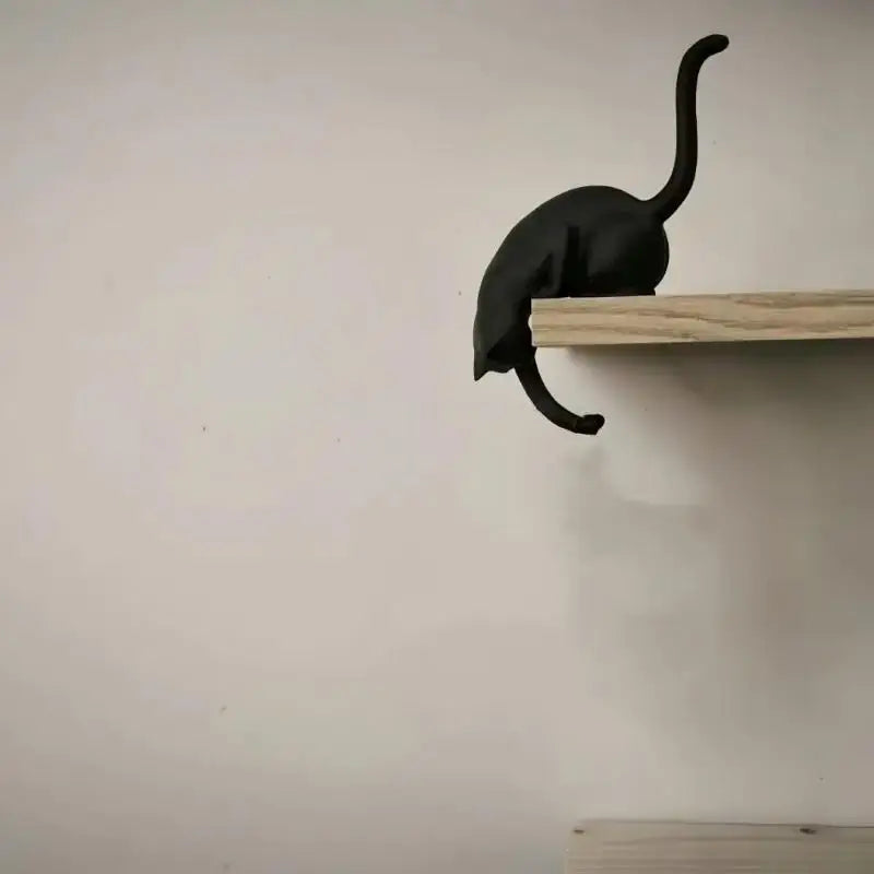 CMFunny 3D Printed Cat Inverted Hanging Ornament Hook Cute Figurine Zpaxo Black