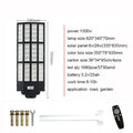 Solar Street Lights Outdoor Flood Motion Sensor Waterproof IP66 Dusk Zpaxo 1500W-Black China Mainland
