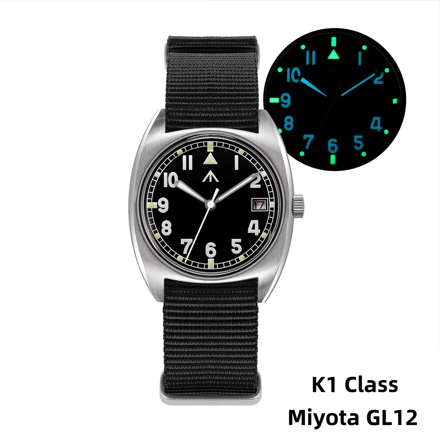 Militado ML17 Watch Miyota Super 2035/ GL12 Quartz Movement Watch C3 And BGW9 Luminova 100m Waterproof Stainless Steel Watches Zpaxo Date K1