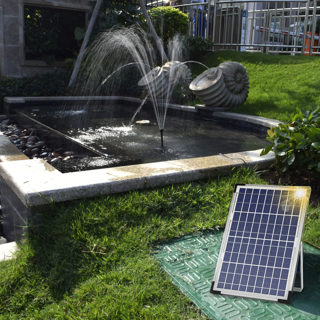 10W Solar Fountain Pump with Large Solar Panel 3 Nozzles Max. Water Height 100cm for Bird Bath Fish Tank Pond Garden Decoration Zpaxo