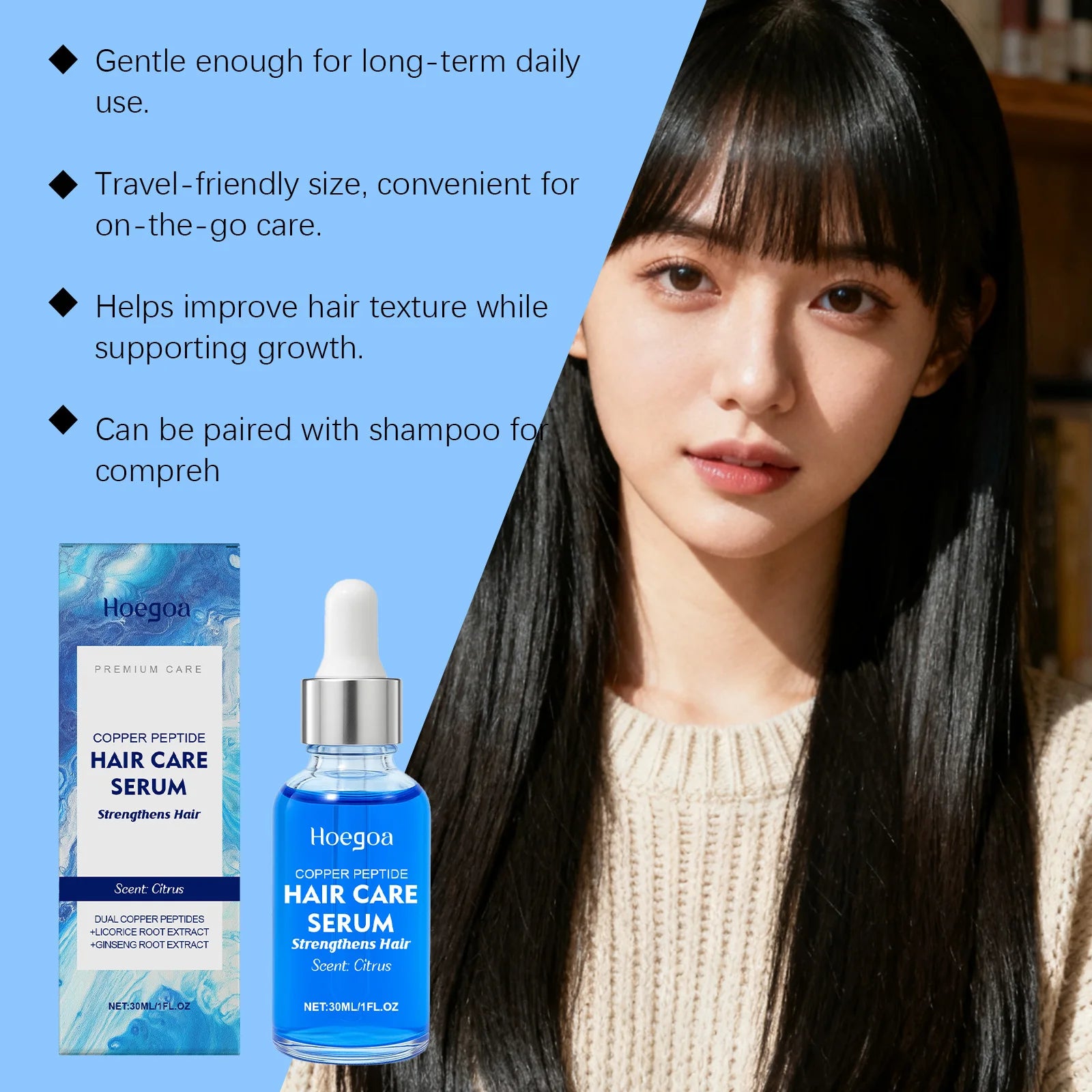 Copper Peptide Hair Growth Serum – Thicken & Nourish Scalp Hair Growth Serum Zpaxo