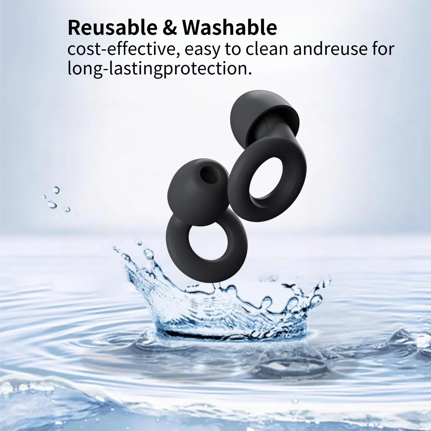 Reusable Silicone Earplugs – Sleep, Travel & Hearing Protection