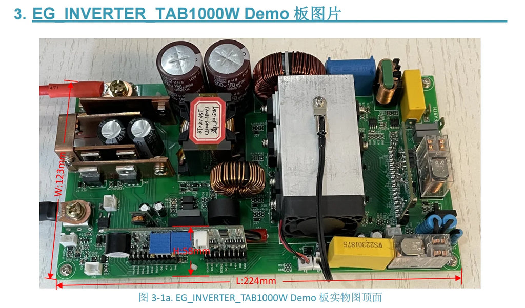 EG_ INVERTER_ TAB1000W Inverter Demo Board (EG1615+EG8026) Bidirectional Inverter Zpaxo