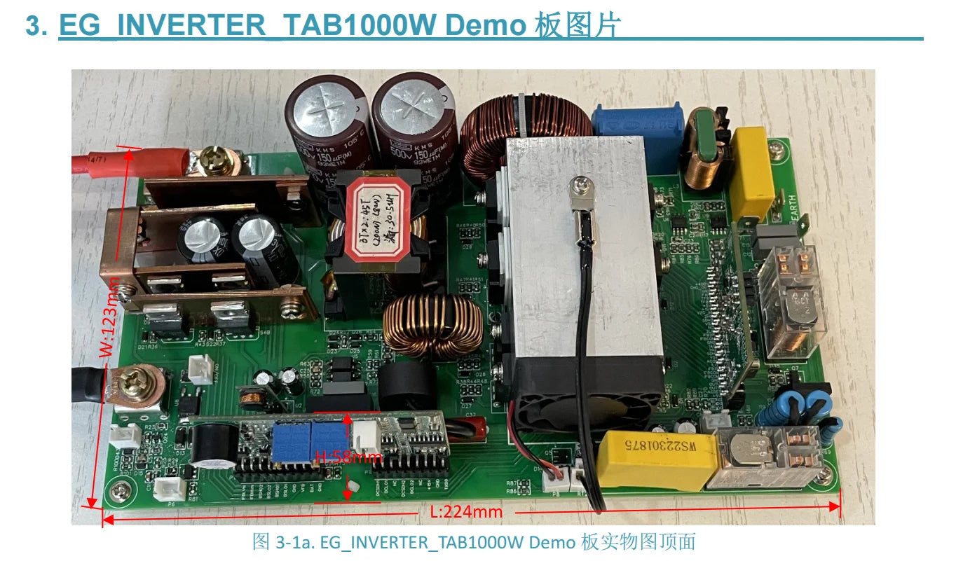EG_ INVERTER_ TAB1000W Inverter Demo Board (EG1615+EG8026) Bidirectional Inverter Zpaxo