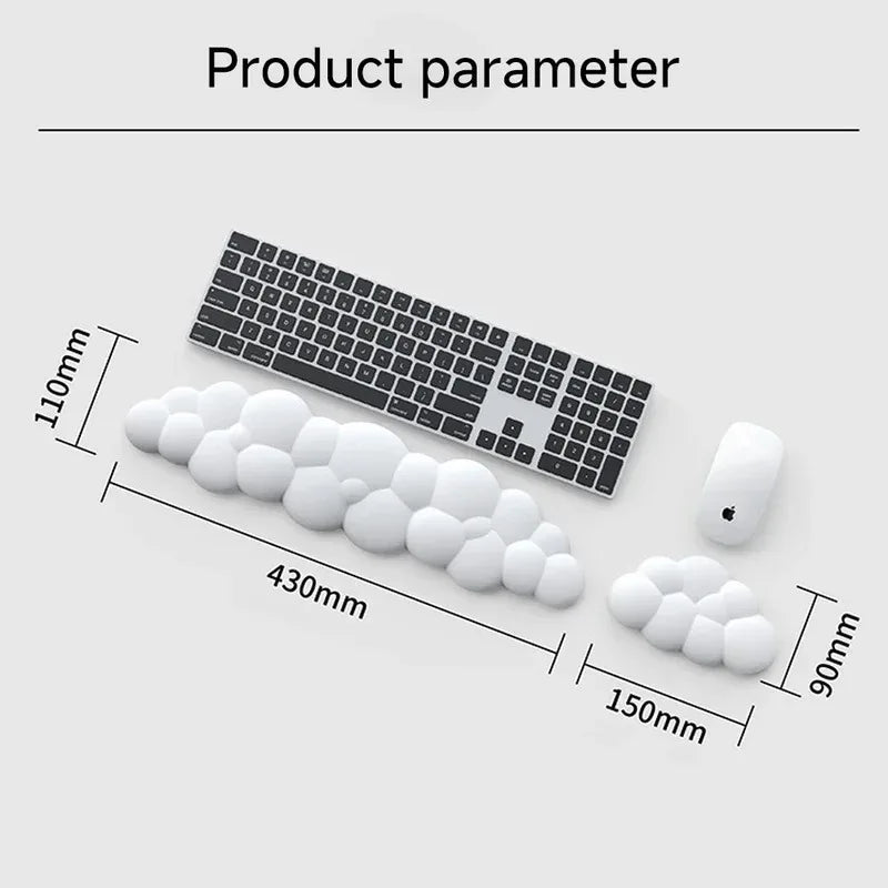 Ergonomic Mouse Pad with Wrist Rest – Anti-Slip Cloud Cushion Wrist Rest Mouse Pad Zpaxo
