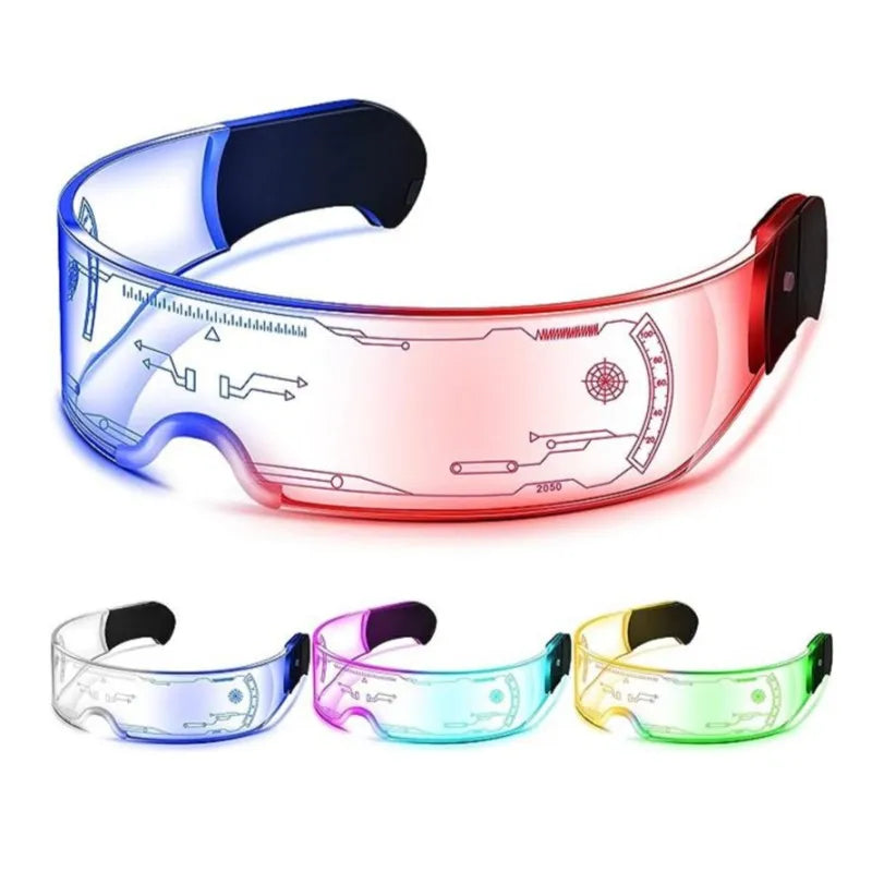 LED Light-Up Party Glasses – 7-Color Glowing Festival Goggles