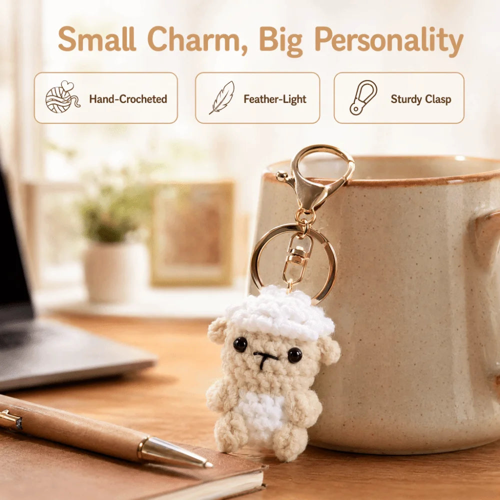 Handmade Chinese Zodiac Keychain Knitting Custom Design Monkey Zpaxo