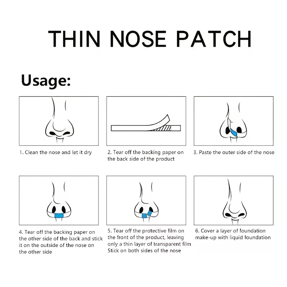 Disposable Clear Invisible Thin Nose Stickers Face Skincare Beauty Zpaxo