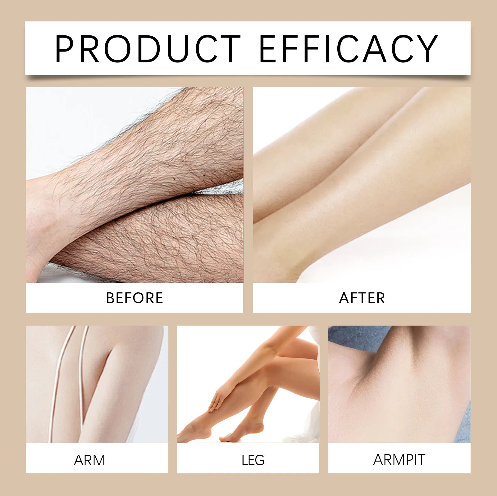 Coconut Hair Removal Cream for Body Face Legs Armpits Fast Gentle Depilatory Cream Women Men Sensitive Skin No Irritation 100g Zpaxo