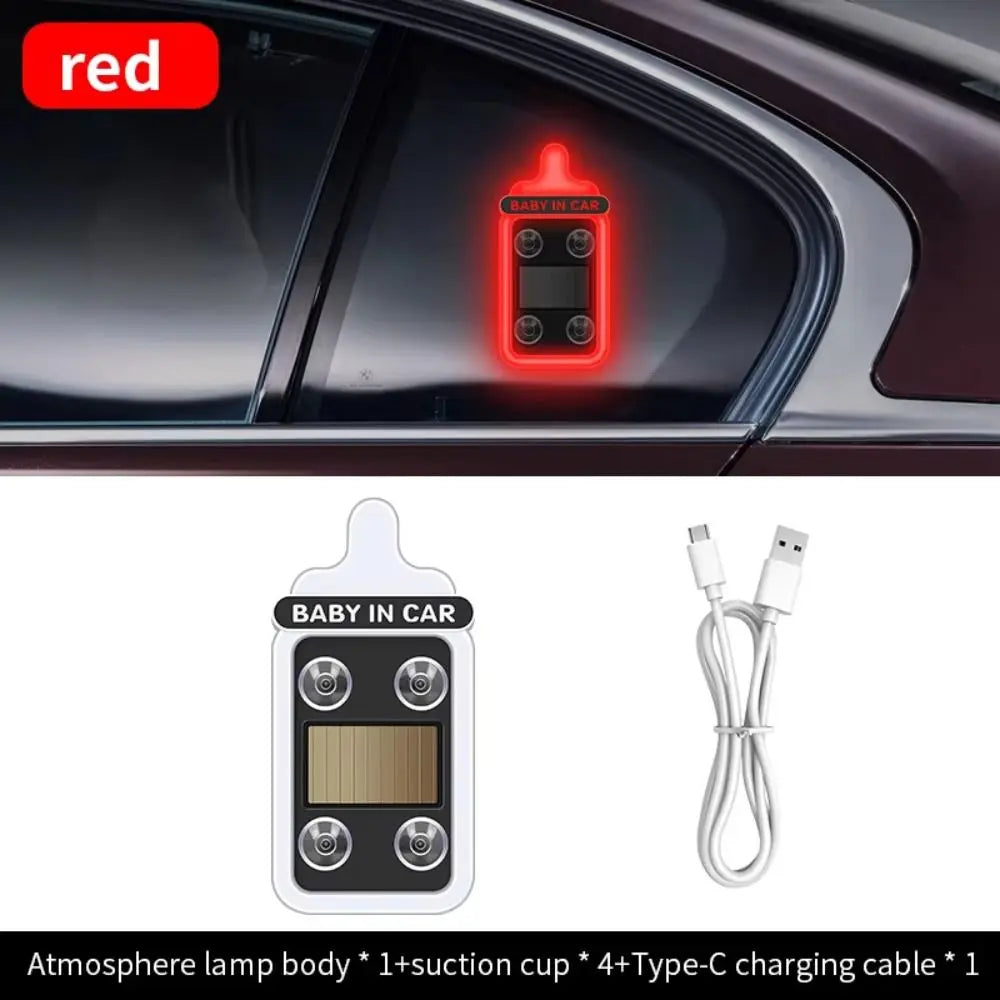 Baby Bottle Shaped Solar Power Car Light Wireless Vibration Sensor Zpaxo