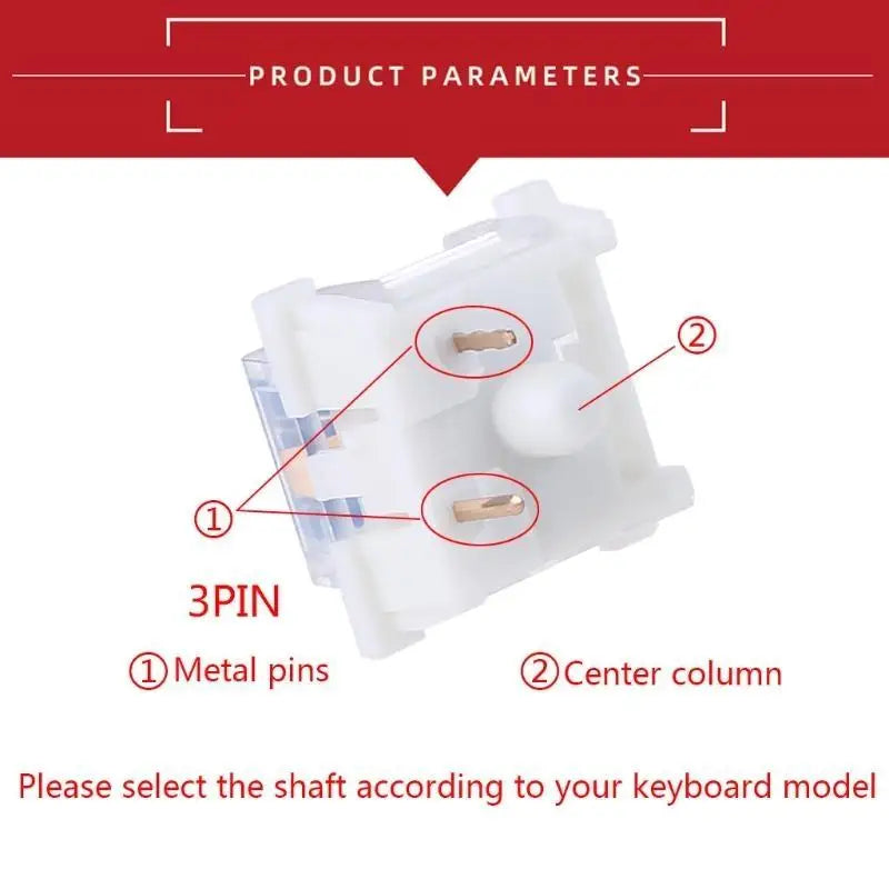 652F Dust-proof Switch Mechanical Keyboard Shaft CIY 4 Colors Zpaxo