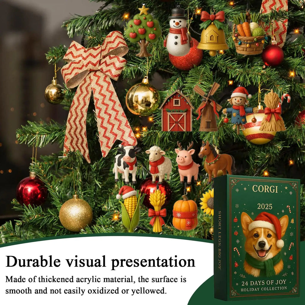 2D Acrylic Puppy Advent Calendar 24 Days Christmas Countdown 2025