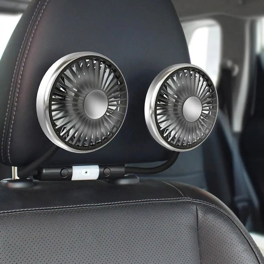 360 Vehicle-mounted Double-head Fan Multi-functional Silent Car Zpaxo