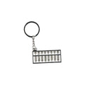 3D Classic Cute Mobilizable 8 Rows Abacus Metal Pendent Simulation Model Gift Keychain Keyfob Keyring Zpaxo silver