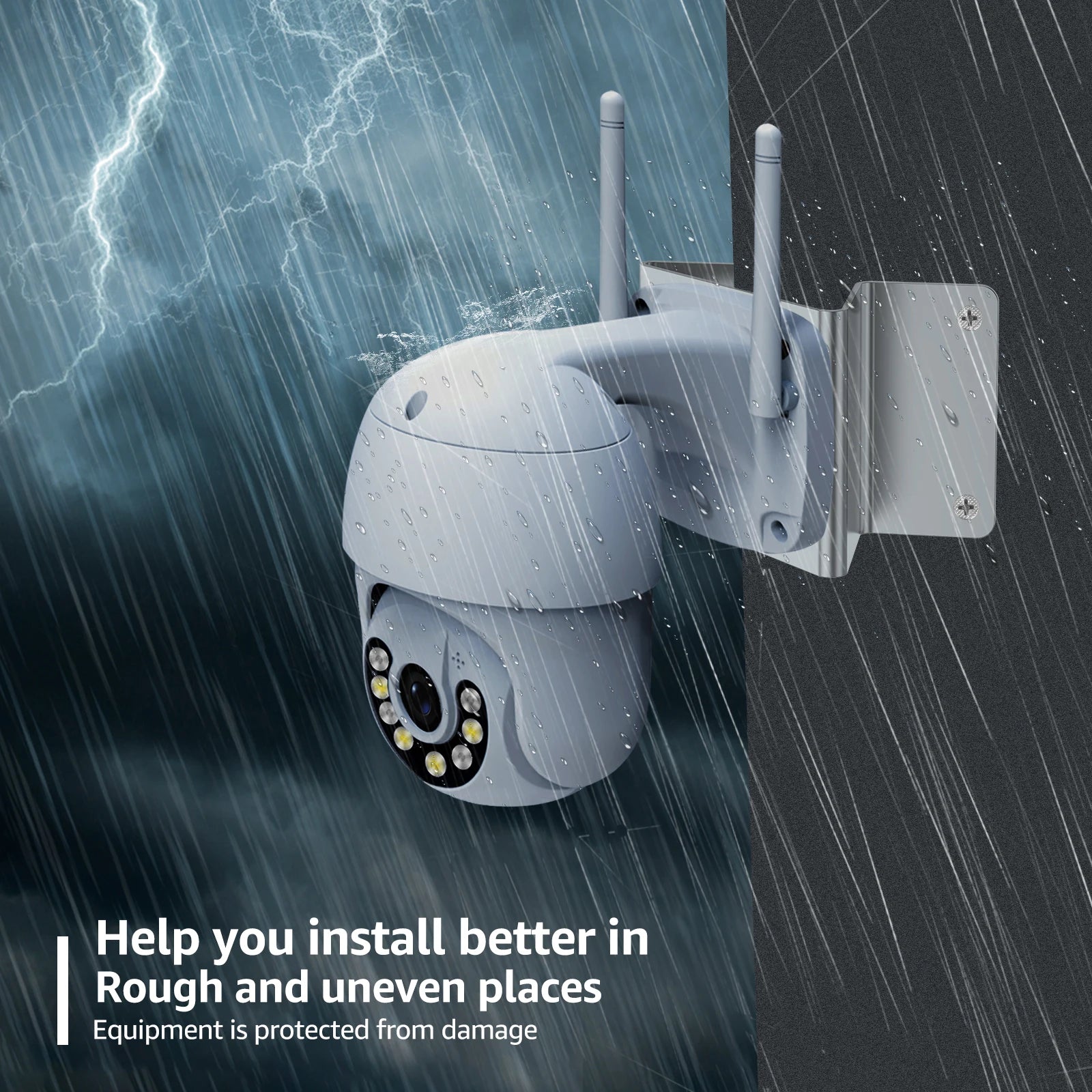 Outside Wall Corner Mount Metal Bracket Security Sturdy Stainless Steel Wide Angle Bracket Multifunctional for Eufy CCTV Camera Zpaxo
