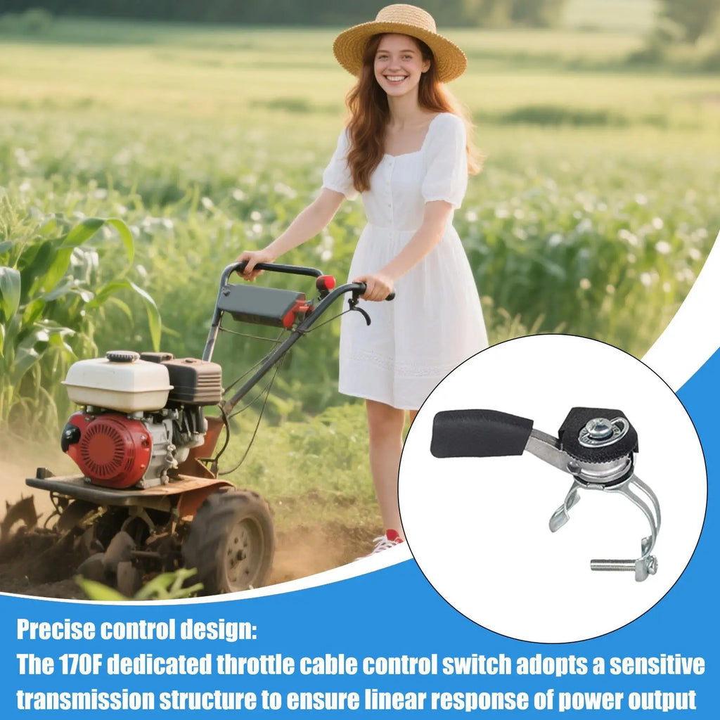 Tiller Throttle Control Lawn Mower Handlebar Thumb Lever Accelerator